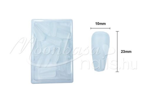 Matt transparent artificial nails, 50 pcs #015-4 