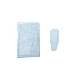 Matt transparent artificial nails, 50 pcs #015-7 