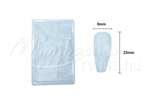 Matt transparent artificial nails, 50 pcs #015-7 