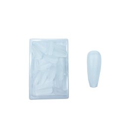 Matt transparent artificial nail tips, 50 pcs #015-9 