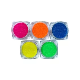 Glitter powder set, 5 pieces  Neon