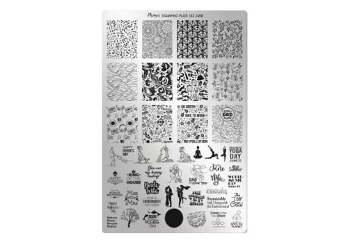 Stamping plate - Moyra  #143 June