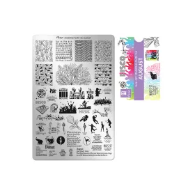 Stamping plate - Moyra  #145 August