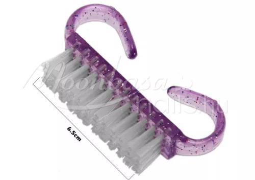 Mini dusting brush with strong bristles   Purple
