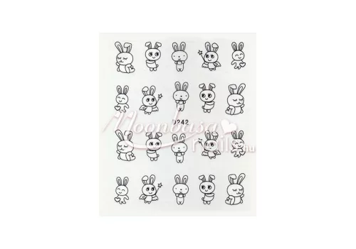 Acrylic effect sticker  D242 Bunnies