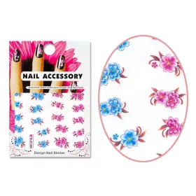 Acrylic effect sticker  BLE-1465 Blue and purple flowers