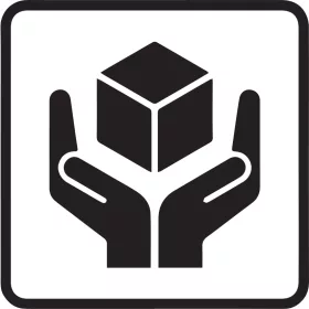 Self-adhesive label - to be transported with care 100 pcs  