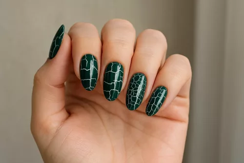 Crackle gel polish 4ml #580 Emerald Green