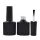 Flat nail polish bottle 7ml  Matt black 100 pcs