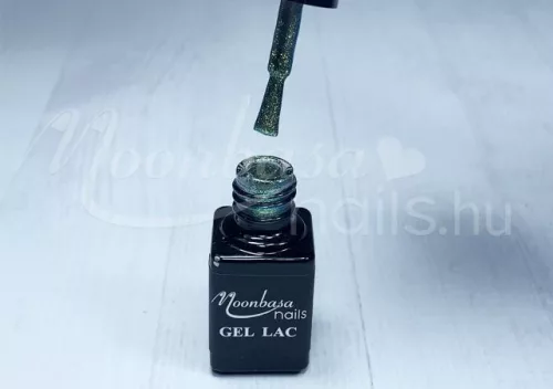 One step gel polish 5ml #025 Green glitter hologram