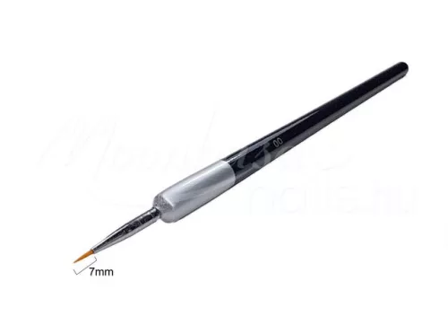 Decorative needle-point brush #00  D002-00 Black-silver