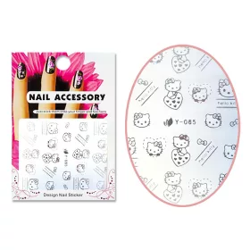 Acrylic effect sticker  Y-065 Silver Hello Kitty