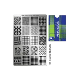 Stamping plate - Moyra  #02 Fabric texture