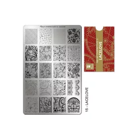 Stamping plate - Moyra  #15 Lacelove