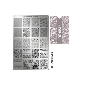 Stamping plate - Moyra  #31 Lacelove 2