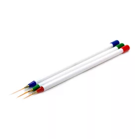 Decorative brush set, 3 pieces  S003 White