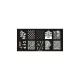 Nail stamp plate 6x12cm BCN-026 