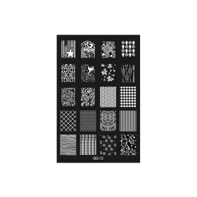 Nail stamp plate 9.5x145cm QQ-12 