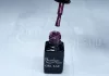 One step gel polish 5ml #264 Dark burgundy with rainbow glitter