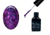 One step gel polish 5ml #265 Dark purple with rainbow glitter