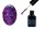 One step gel polish 5ml #265 Dark purple with rainbow glitter