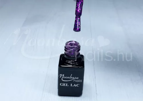 One step gel polish 5ml #265 Dark purple with rainbow glitter