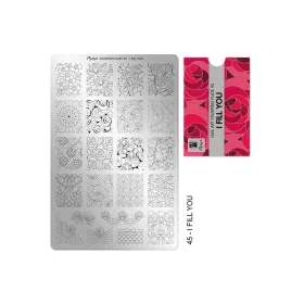 Stamping plate - Moyra  #45 I Fill You