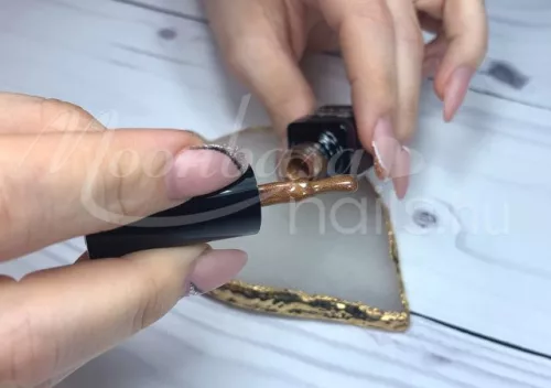 Tiger eye thermo gel polish 5ml #870 Glittery purple - rose quartz