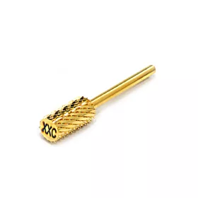   Carbide tip for artificial nail filing  #004-XXC Gold cylinder