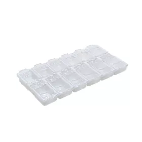   12-compartment Decorative Accessory Storage Box  #029-W White