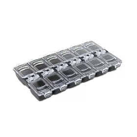   12-compartment Decorative accessory storage box  #029-B Black