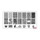 Nail stamping plate 6x12cm BC04 