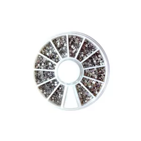 Nail decoration disc with 12 compartments #001 Crystal