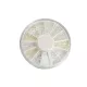 Nail decoration disc with 12 compartments #002 White and champagne-coloured beads