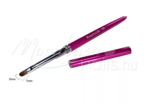 Metal gel brush with rounded squirrel hair  Z032-6 Magenta