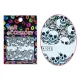 Acrylic effect sticker  A1093 Skulls on a bed of roses