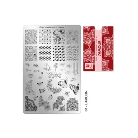 Stamping plate - Moyra  #61 L'Amour