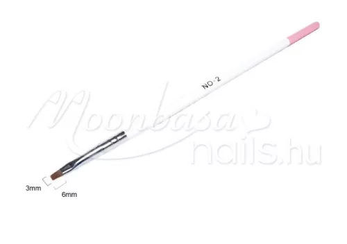 Flat gel brush  Z021-2 White with pink tip