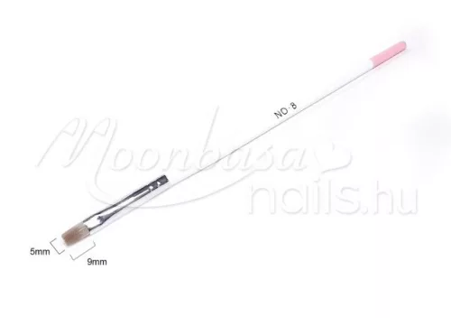Flat gel brush  Z021-8 White with pink tip
