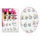 Acrylic effect sticker  BLE-1260 Rainbow vine pattern