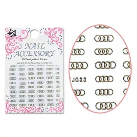 3D acrylic effect sticker  YJ033 Gold Audi logo