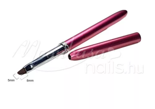 Angled gel brush  Z007-6 Pink with rhinestones