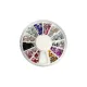 Nail decoration disc with 12 compartments #347 Colourful small tiles