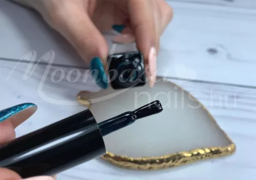 Amber glass gel polish 5ml #468 Dark aquamarine