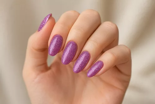Phosphorescent gel polish 5ml #635 Glittery purple