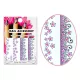 Acrylic effect sticker  BLE-0942 Pink flower pattern