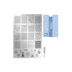 Stamping plate - Moyra  #71 Frozen