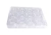 Plastic square jar 12x3 ml/tray #004 Transparent