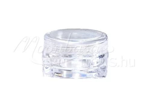 Plastic square jar 12x3 ml/tray #004 Transparent