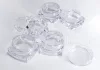 Plastic square jar 12x3 ml/tray #004 Transparent